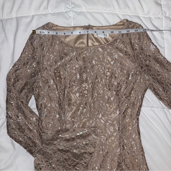 Brown Lace Boho Flare/Bell Long Sleeve Dress Women’s Small - Picture 9 of 9